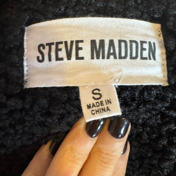 Steve Madden Women's Quinn Faux Leather Lined Moto Jacket Small NWOT - Picture 3 of 8